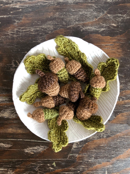 Acorns & Oak Leaves Crochet Pattern PDF
