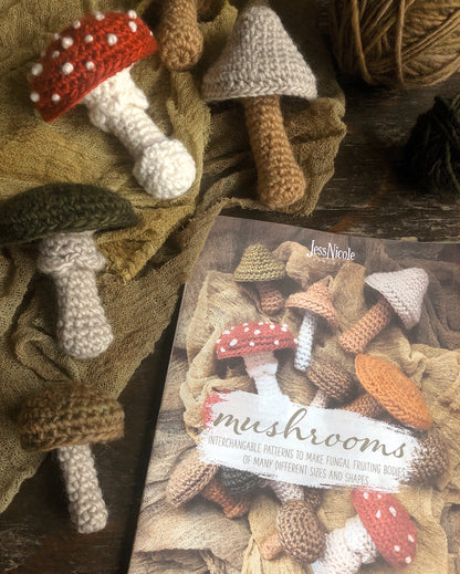 Mushrooms Crochet Pattern PDF, Amigurumi Decor