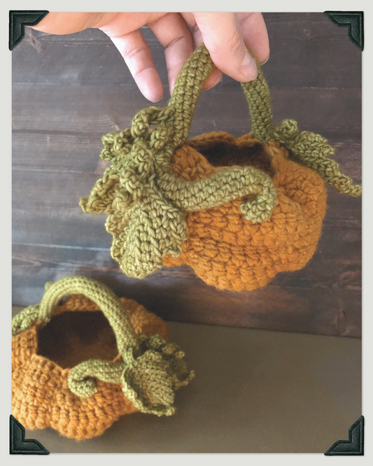 Pumpkin Baskets Crochet Pattern PDF, Amigurumi Autumn Decor (Copy)