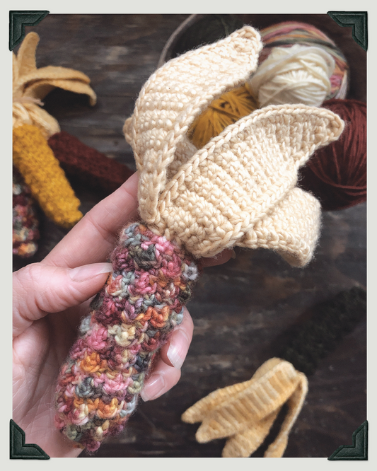 Autumn Corn Crochet Pattern -  Indian Jewel Corn PDF, Amigurumi Fall Decor